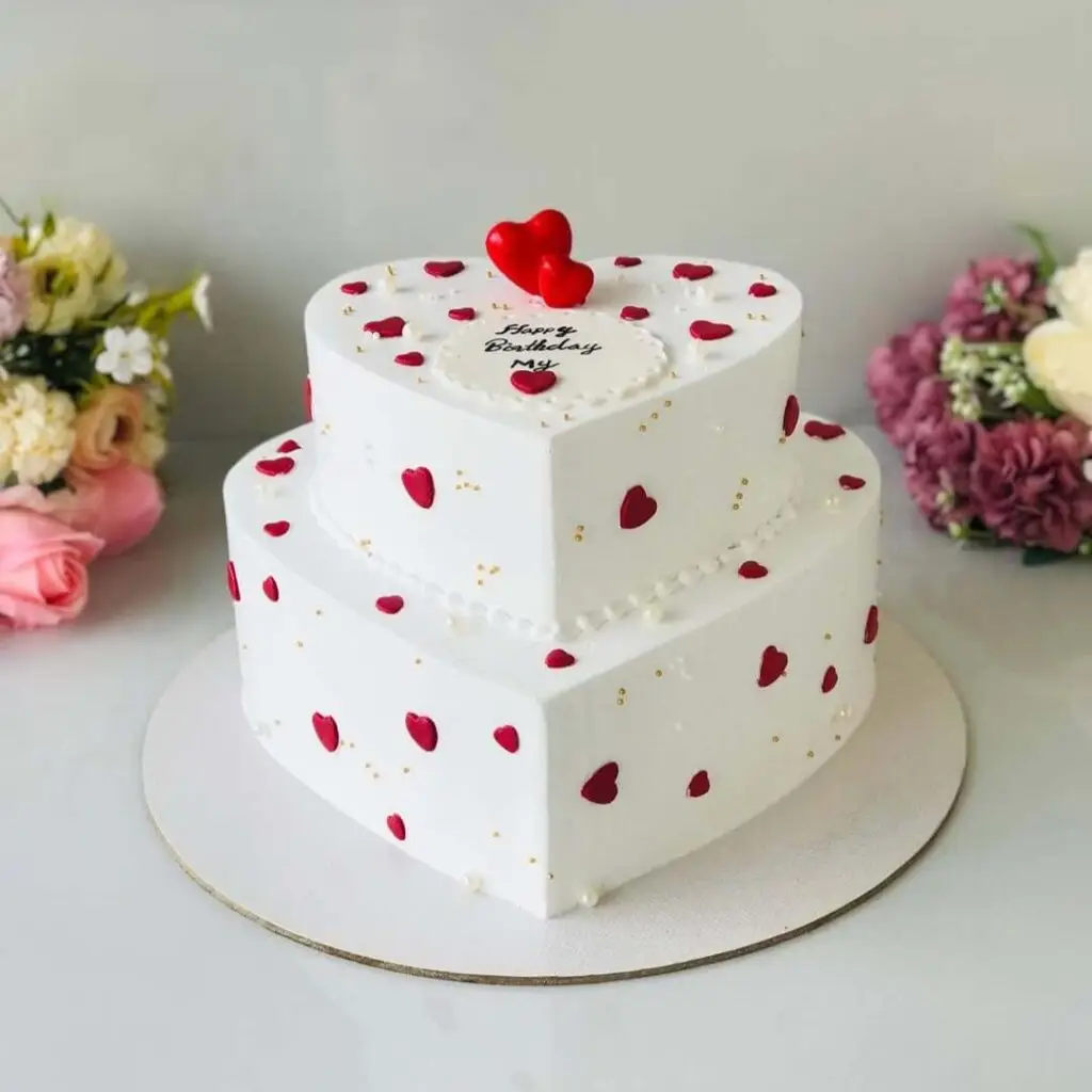 Double Heart Shape Cake
