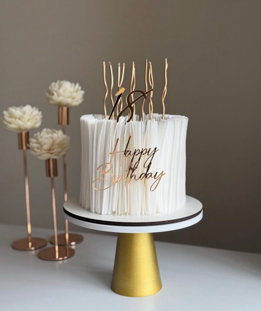 Premium White theme Cake