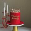 Red Theme Cake with Crown