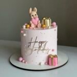 Pink Theme Cake with desing